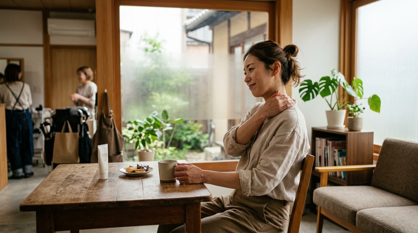 美容師の腰痛・肩こり・手荒れ対策まとめ｜長く働くためのセルフケア のメインビジュアル
