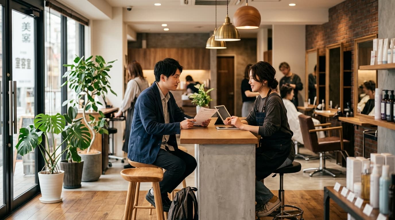 男性が初めて美容室に行くときのポイント のメインビジュアル